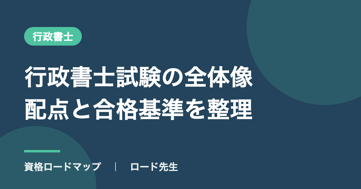 行政書士試験の全体像配点と合格基準を整理
